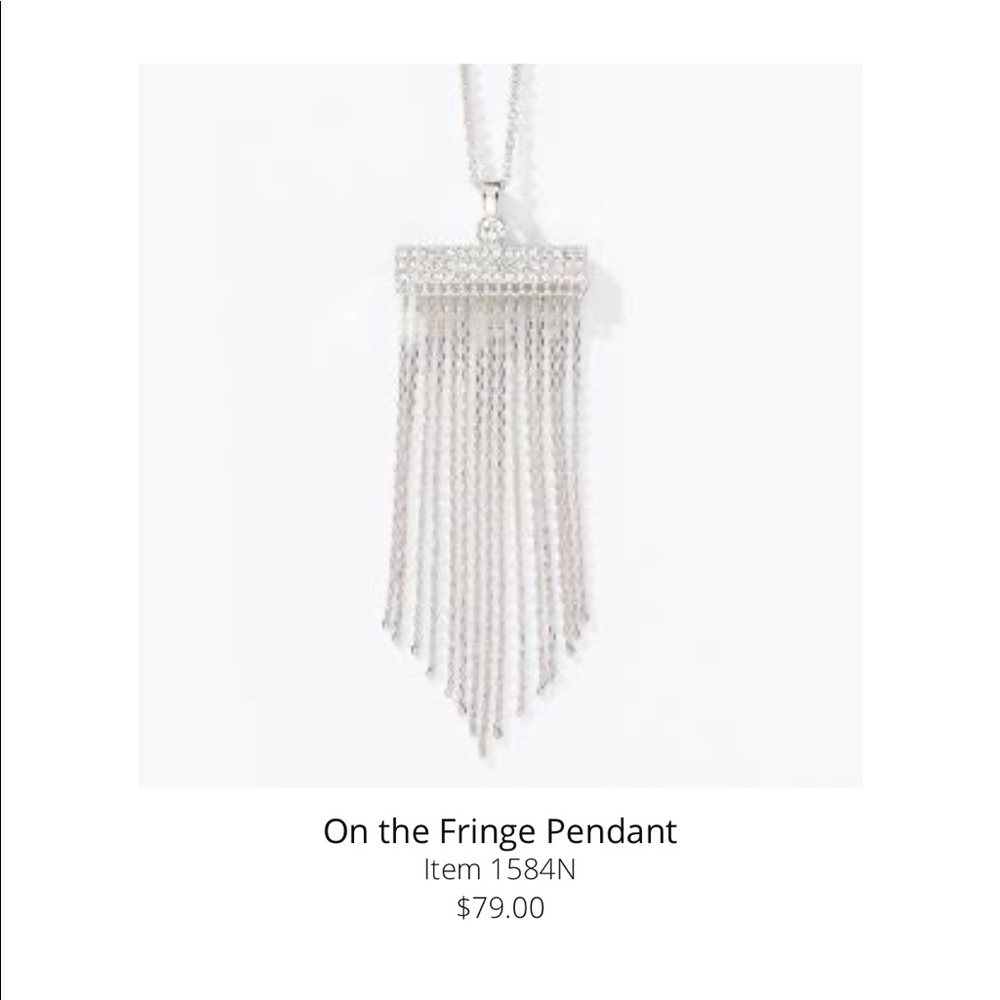Touchstone Crystal “On The Fringe Pendant” 34”